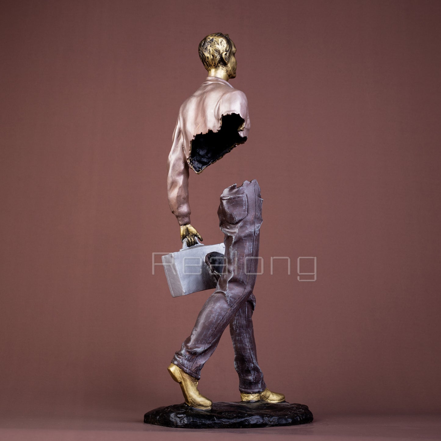 Famous Bruno Catalano Bronze Traveller Sculpture The Traveller Man Statue Classic Art Craft For Home Hotel Decor luxurious Gifts