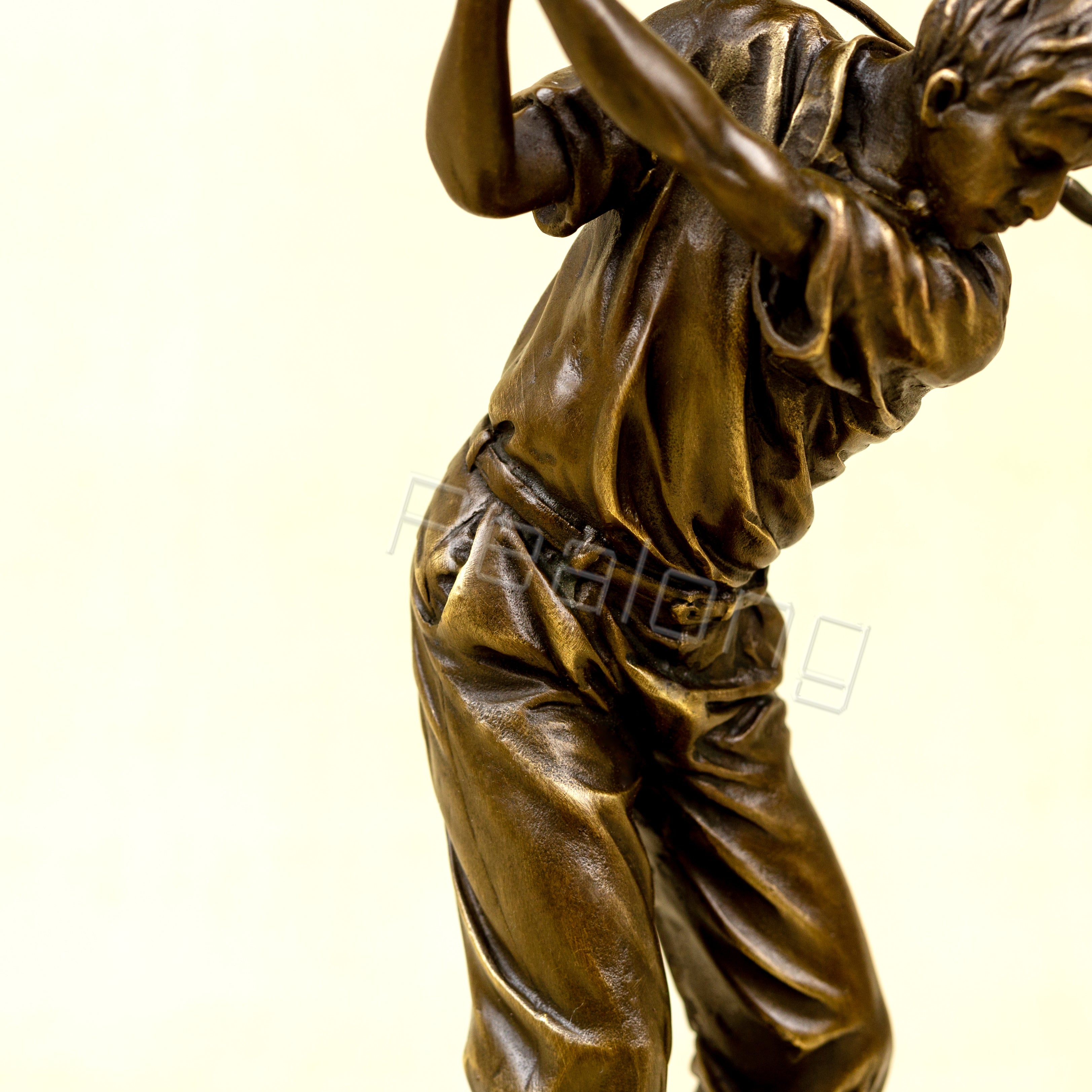 32cm Bronze Golf Man Statue Playing Golf Sculpture Bronze Golfer Art Figurine Bronze Casting Crafts Ornament For Home Decor Gift