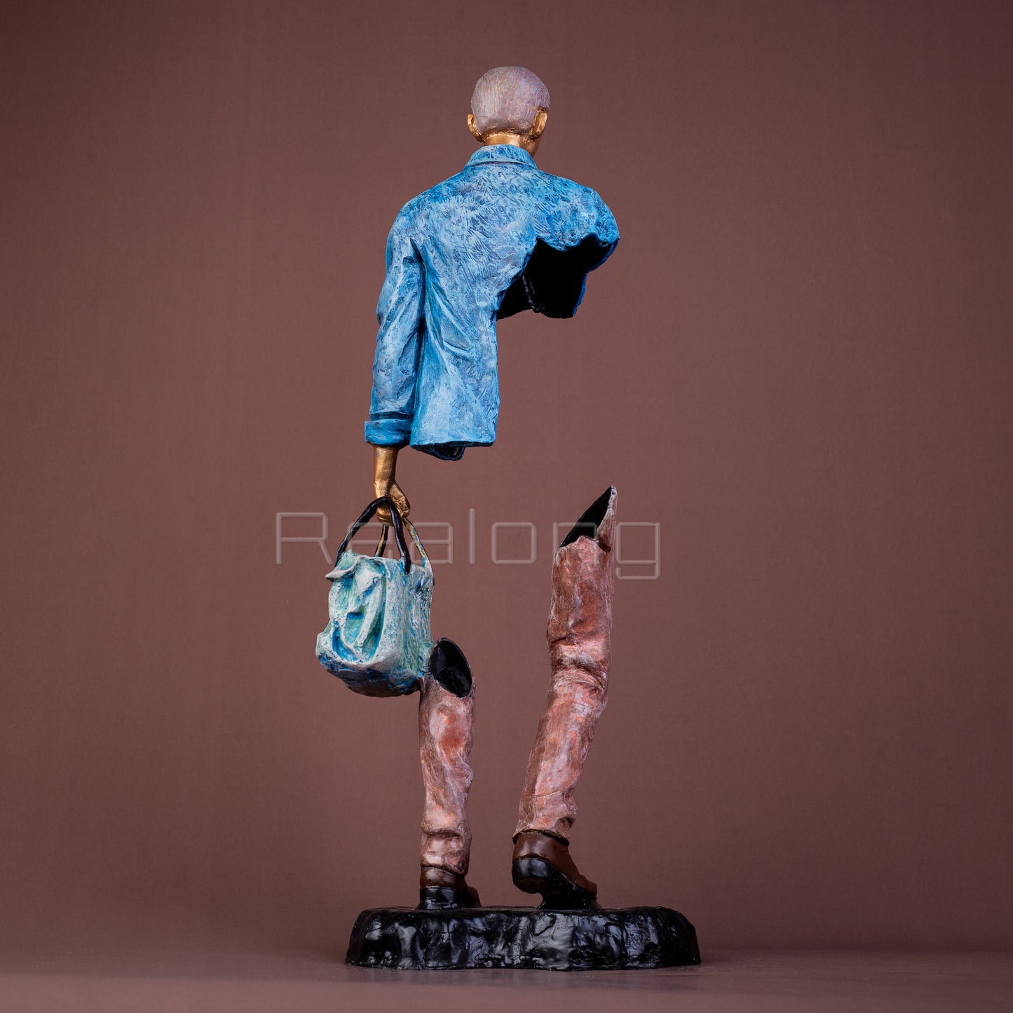 Famous Bruno Catalano Bronze Traveller Sculpture 60cm Bronze Traveler Statue Modern Art Abstract Bronze Crafts For Home Decor