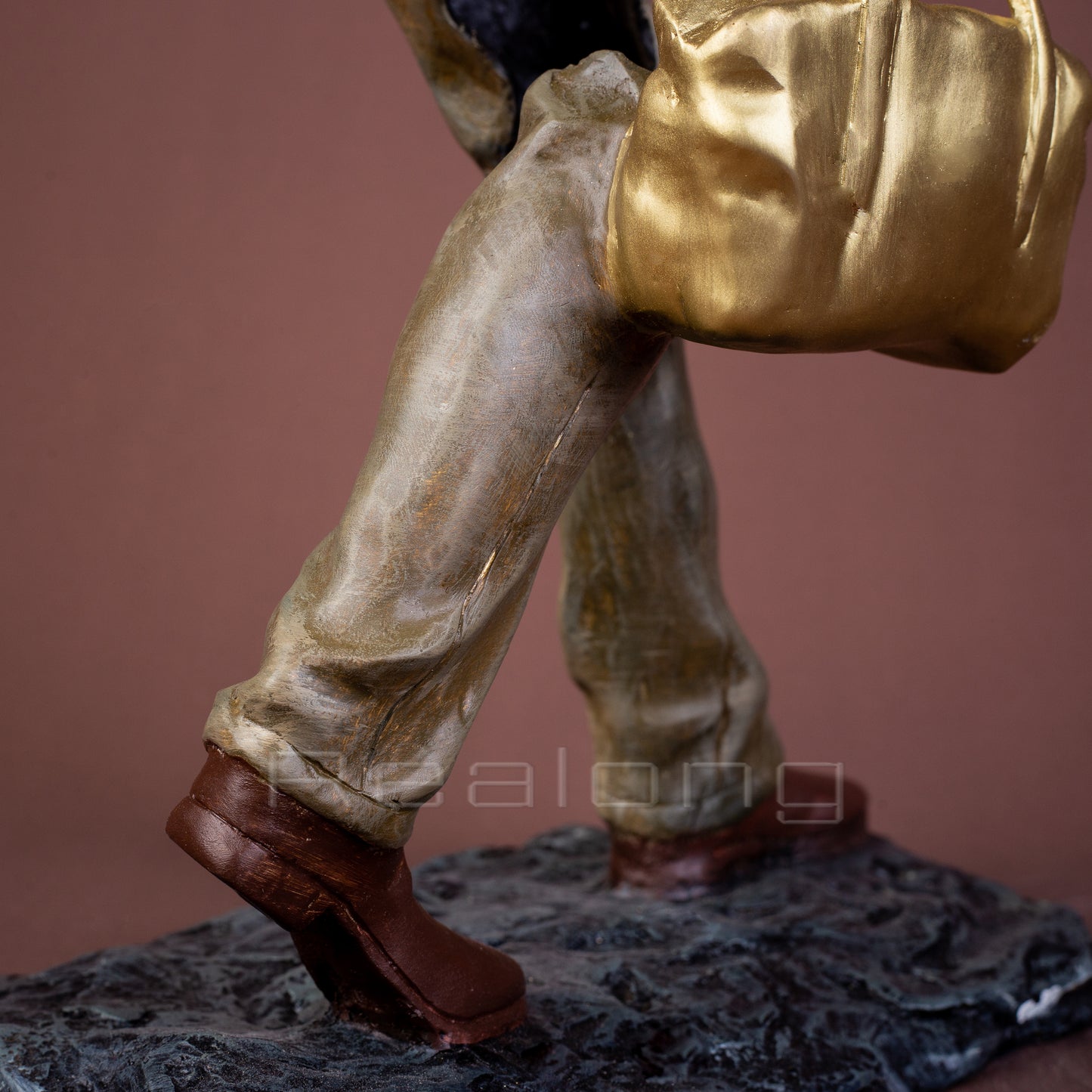 56cm Bronze Traveller Sculpture Abstract Bronze Travelling Man Statue Sculpture For Home Decor Ornament Art Craft Luxury Gifts
