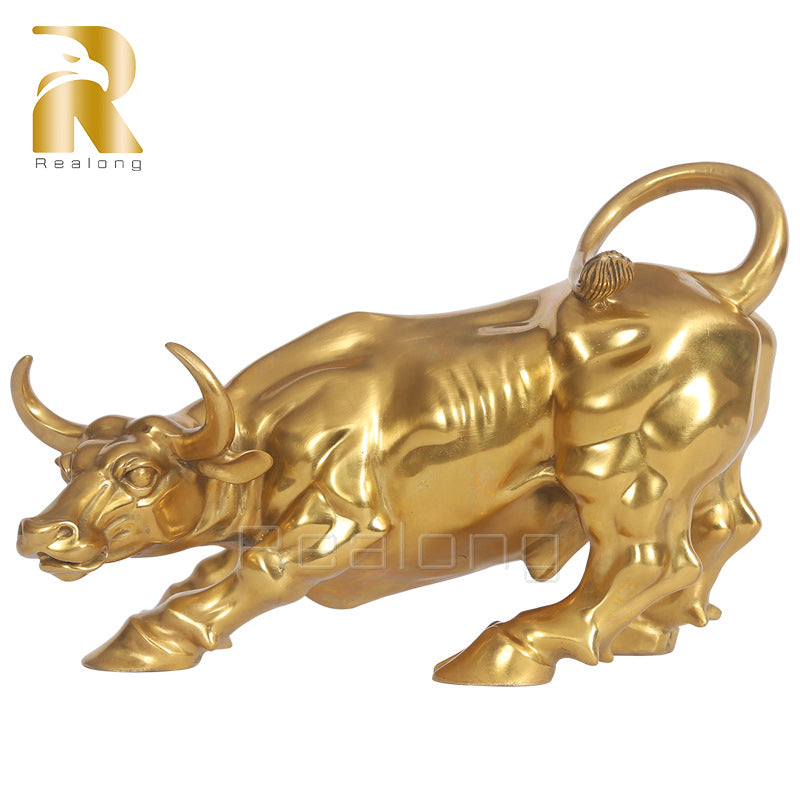 Charging Bull Wall Street Bull Statue 26cm Bronze Sculpture Statue Fengshui Bull Sculpture Home Decor Bronze Bull Statue Fengshui Sculpture