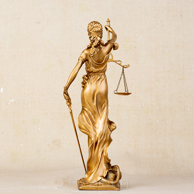 Bronze Lady Justice Statue With Scales Bronze Goddess of Justice Sculpture Mythology Bronze Statues For Home Decor Art Crafts