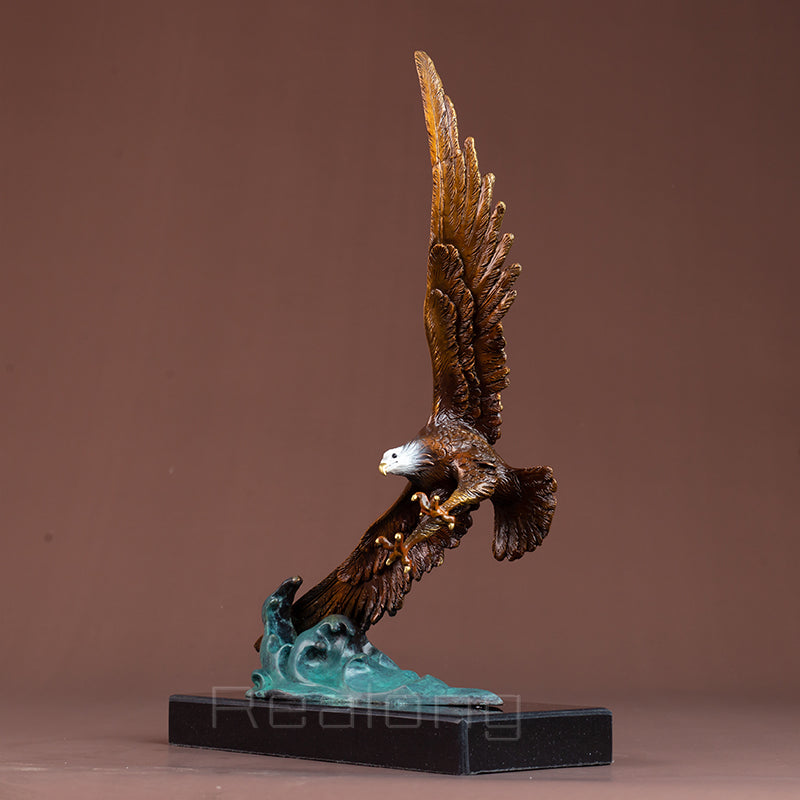 Bronze Eagle Statue Large Bronze Eagle Sculpture Casting Bronze Animals Art Figurine For Home Garden Decoration Ornament Gifts