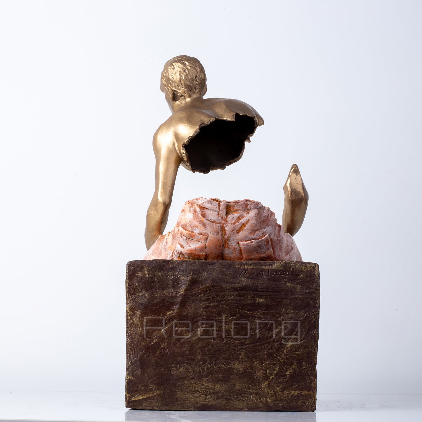 40cm Bronze Travelling Man Statue Abstract Bronze Traveller Sculpture Modern Art Crafts For Home Hotel Decoration Ornament Gifts