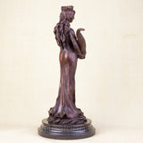 62cm Bronze Tyche Statue Goddess Of Wealth Tyche Fortuna Sculpture Large Fate and Fortune Lady Luck Art Crafts Home Decor Gifts