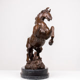 49cm Bronze Horse Statue Modern Art Bronze Horse Sculpture Animal Bronze Crafts With Marble Base For Home Decor Ornament Gifts
