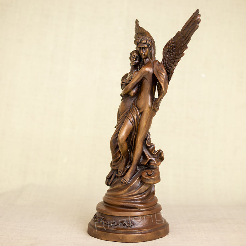 18.9" Bronze Cupid Statue Bronze Cupid and Psyche Sculpture Greek Mythology Sculpture Casting Bronze Famous Crafts For Home Decor