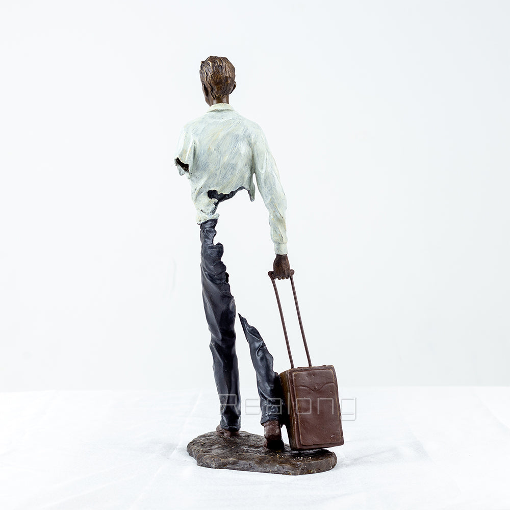 Famous Bruno Catalano Bronze Traveller Sculpture The Traveller Man Statue Classic Art Craft For Home Hotel Decor luxurious Gifts