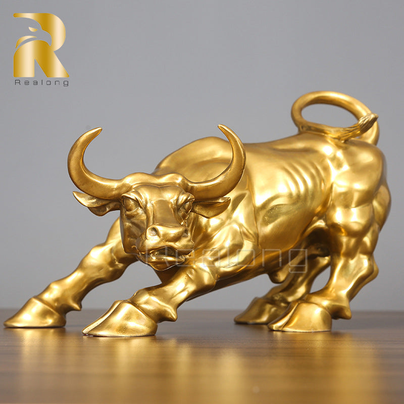 Charging Bull Wall Street Bull Statue 26cm Bronze Sculpture Statue Fengshui Bull Sculpture Home Decor Bronze Bull Statue Fengshui Sculpture