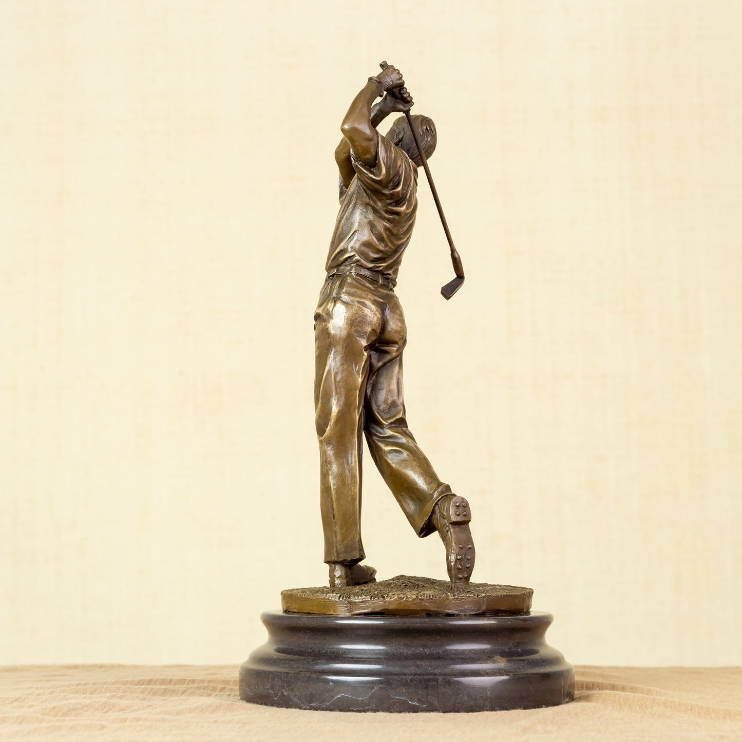 Bronze Golf Man Statue Bronze Golfer Sculpture Office Golf Decor Ornament Bronze Art Crafts Gifts