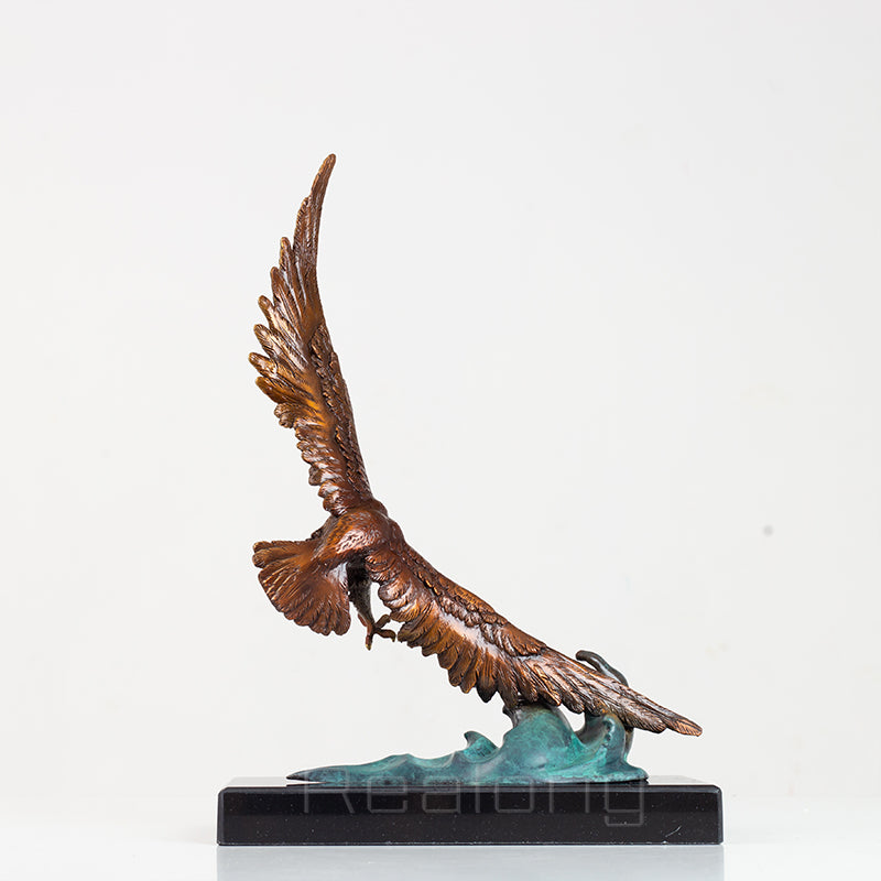Bronze Eagle Statue Large Bronze Eagle Sculpture Casting Bronze Animals Art Figurine For Home Garden Decoration Ornament Gifts