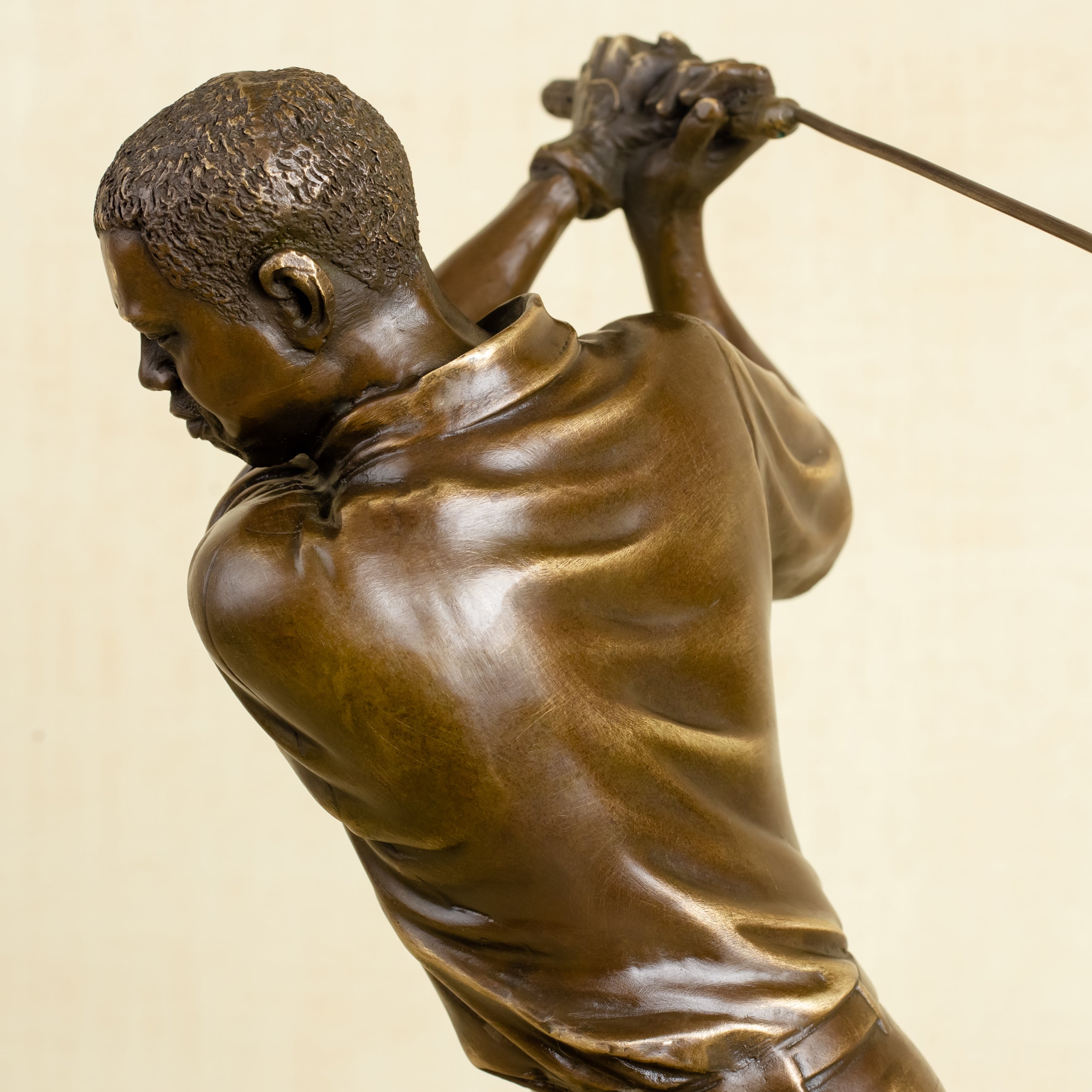 54cm Bronze Golf Man Statue Playing Golf Sculpture Bronze Golfer Art Figurine Bronze Casting Crafts Ornament For Home Decor Gift