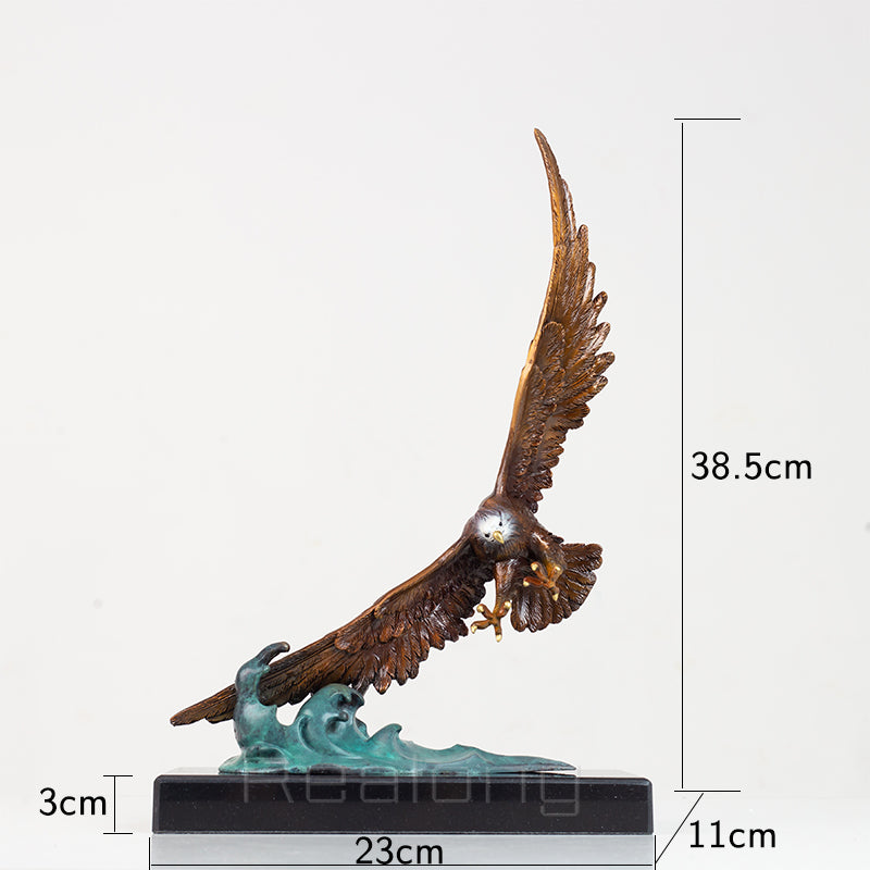 Bronze Eagle Statue Large Bronze Eagle Sculpture Casting Bronze Animals Art Figurine For Home Garden Decoration Ornament Gifts