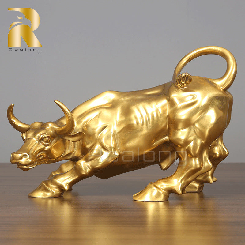 Charging Bull Wall Street Bull Statue 26cm Bronze Sculpture Statue Fengshui Bull Sculpture Home Decor Bronze Bull Statue Fengshui Sculpture