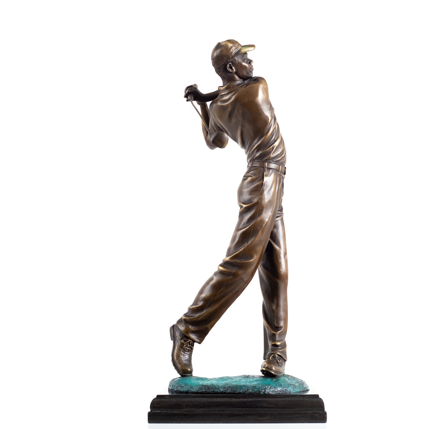 58cm Bronze Golf Man Statue Playing Golf Sculpture Bronze Golfer Art Figurine Bronze Casting Crafts Ornament For Home Decor Gift
