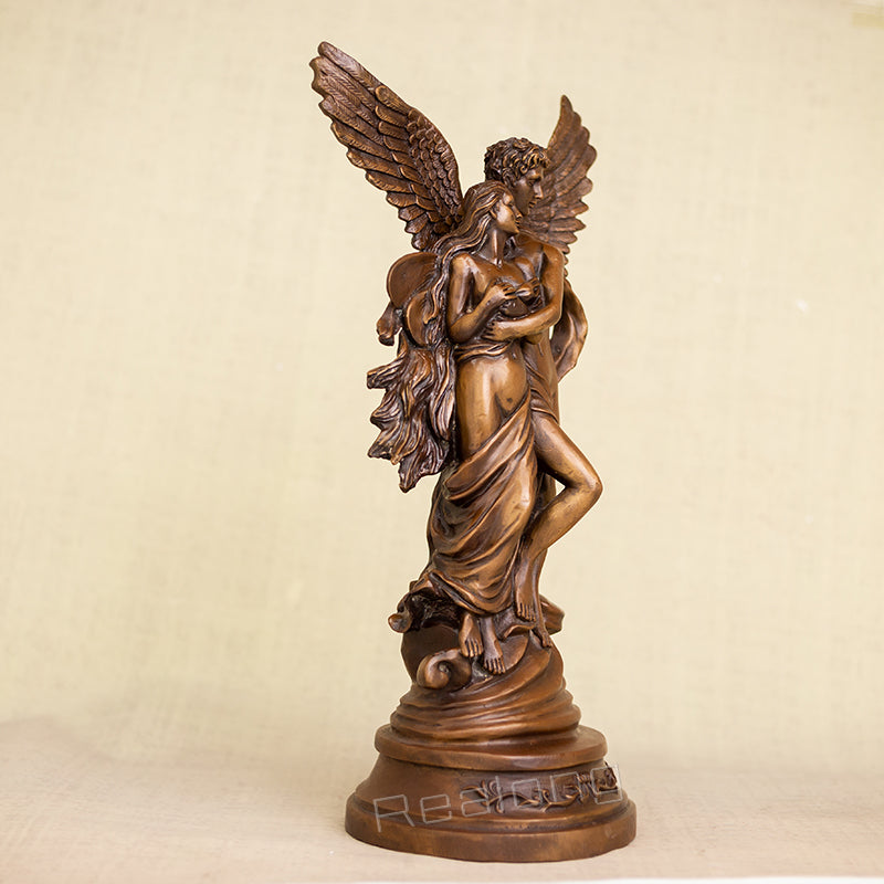 18.9" Bronze Cupid Statue Bronze Cupid and Psyche Sculpture Greek Mythology Sculpture Casting Bronze Famous Crafts For Home Decor