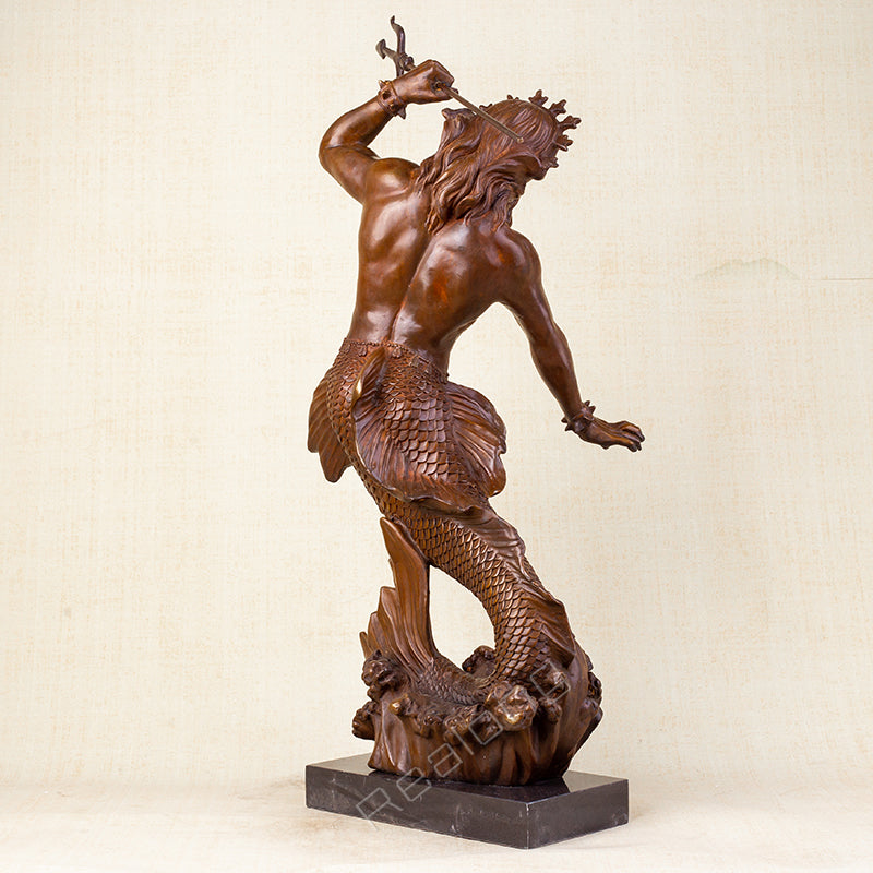 Poseidon Lord Of The Seas Bronze Sculpture Bronze Poseidon Statue Western Art Greek Figurine For Home Decoration Ornament Gifts