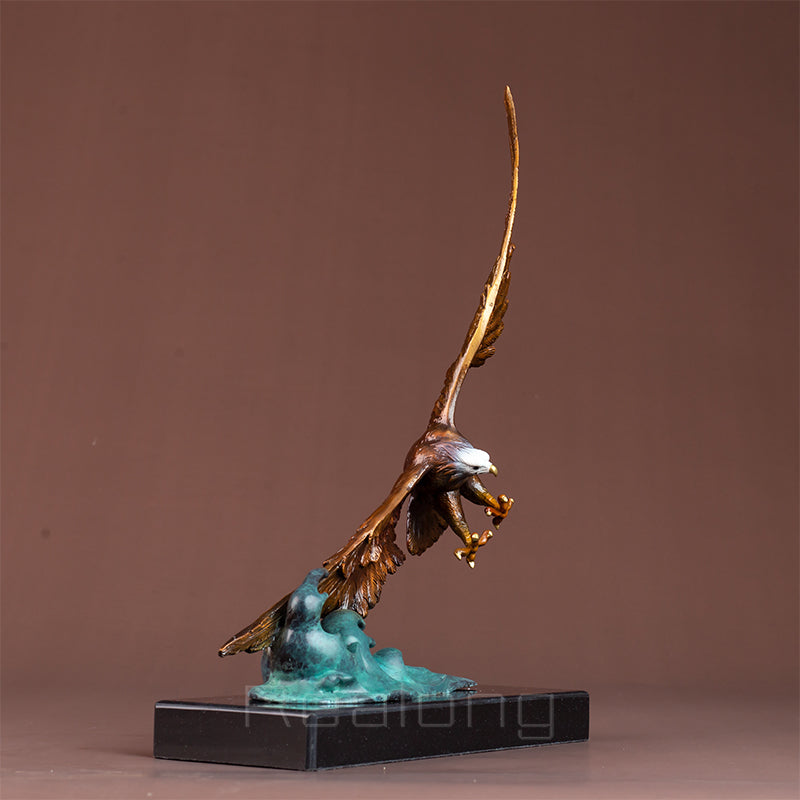 Bronze Eagle Statue Large Bronze Eagle Sculpture Casting Bronze Animals Art Figurine For Home Garden Decoration Ornament Gifts