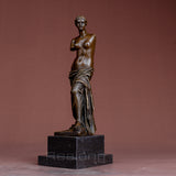 Bronze Ancient Greece Venus Sculpture Bronze Bust of Venus Statue With Marble Base For Home Decor Gifts Classical Ornament Craft