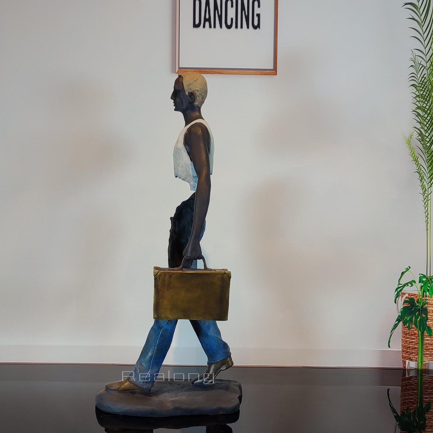 54cm Abstract Art Bronze Travelling Man Statue Sculpture Famous Bruno Catalano Bronze Traveller Sculpture For Home Decor Gift