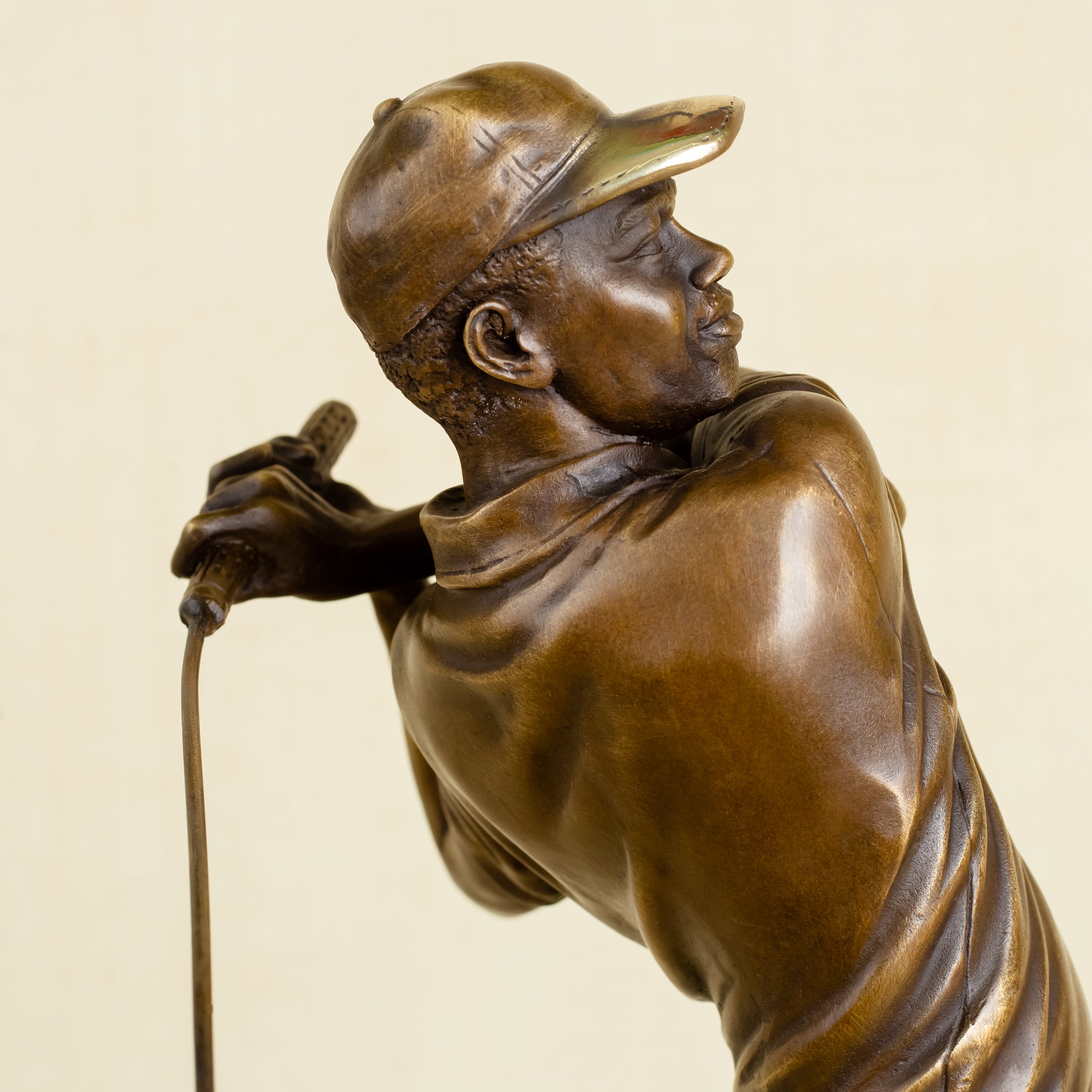 58cm Bronze Golf Man Statue Playing Golf Sculpture Bronze Golfer Art Figurine Bronze Casting Crafts Ornament For Home Decor Gift