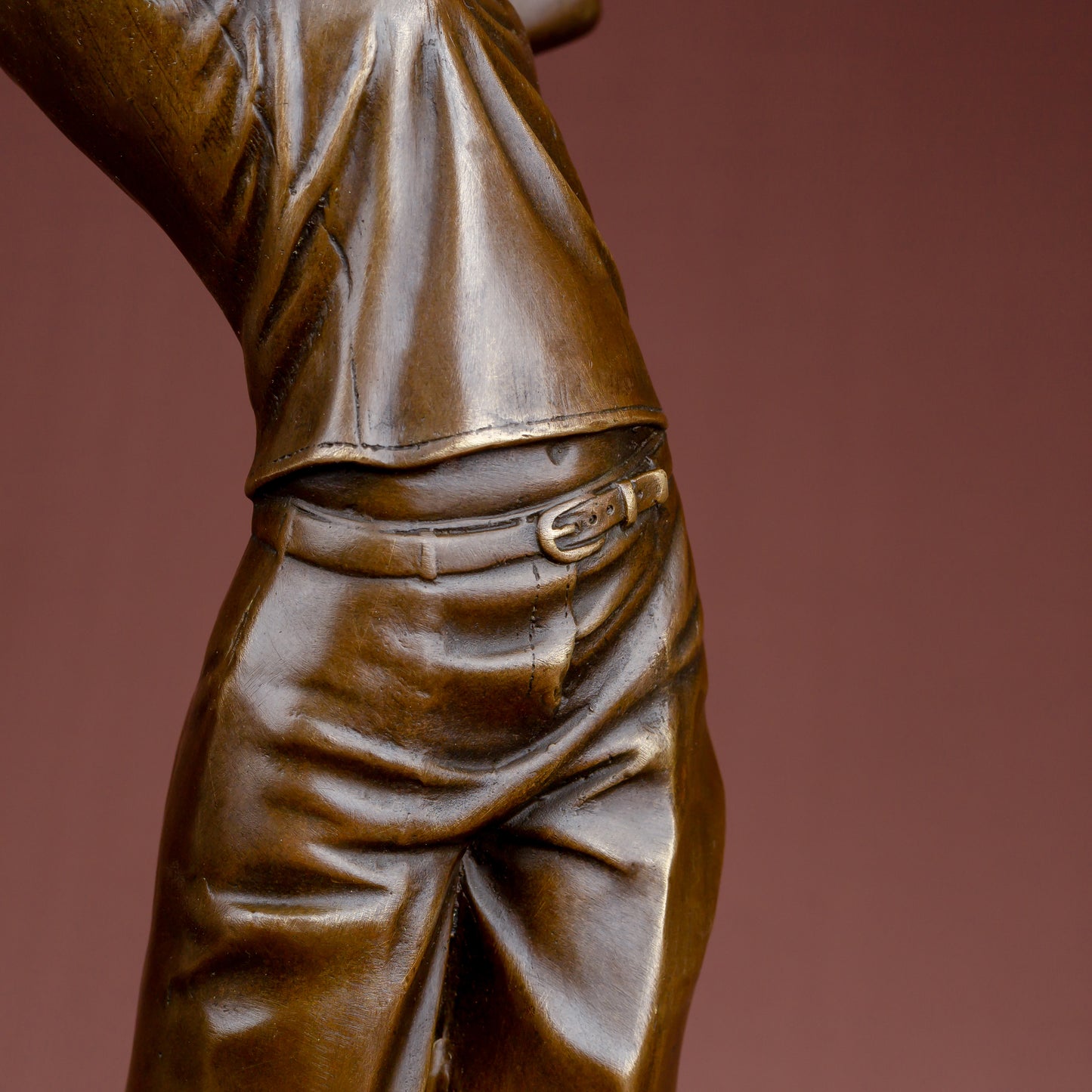 Female Golfer Bronze Sculpture Bronze Golf Player Statue Woman Golfer Figurines Girl Playing Golf Art Crafts For Home Decor Gift