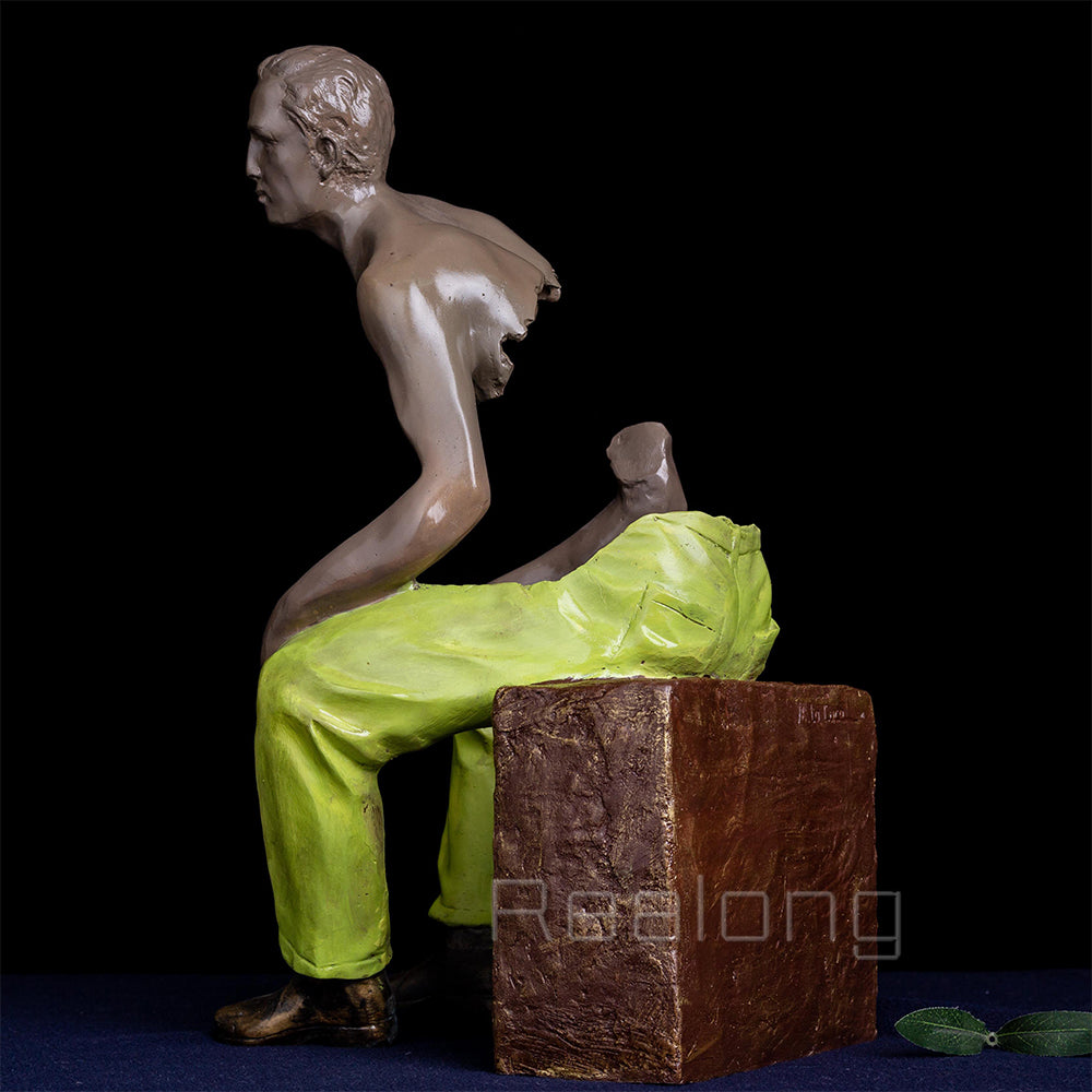 Famous Bruno Catalano Bronze Traveller Sculpture The Traveller Man Statue Classic Art Craft For Home Hotel Decor luxurious Gifts