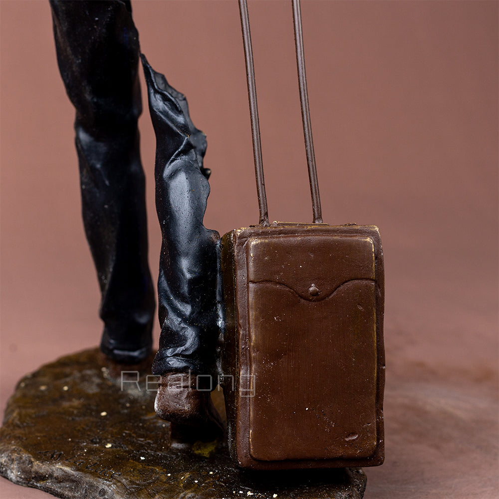 Famous Bruno Catalano Bronze Traveller Sculpture The Traveller Man Statue Classic Art Craft For Home Hotel Decor luxurious Gifts