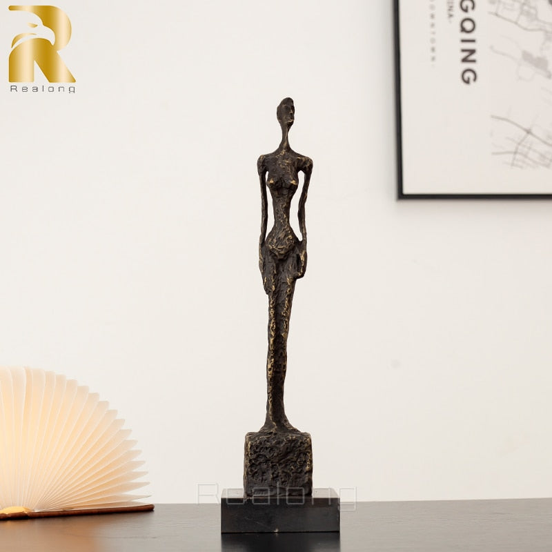 Alberto Giacometti Art Reproduction Bronze Sculpture Bronze Statue Of Standing Women Famous Abstract Collection Home Decor Craft