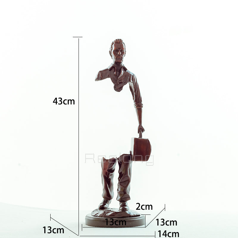 Famous Art Bronze Traveler Sculpture Bruno Catalano Bronze Traveler Man Statue