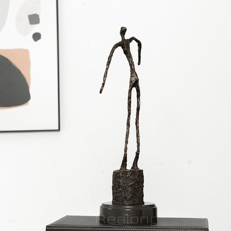 45cm Alberto Giacometti Bronze Statue Abstract Man Bronze Giacometti Sculpture