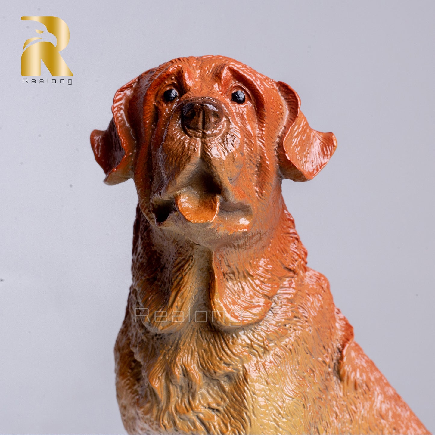 Dog Statue Bronze Sculpture Home Decor Bright Colors and Exquisite Workmanship
