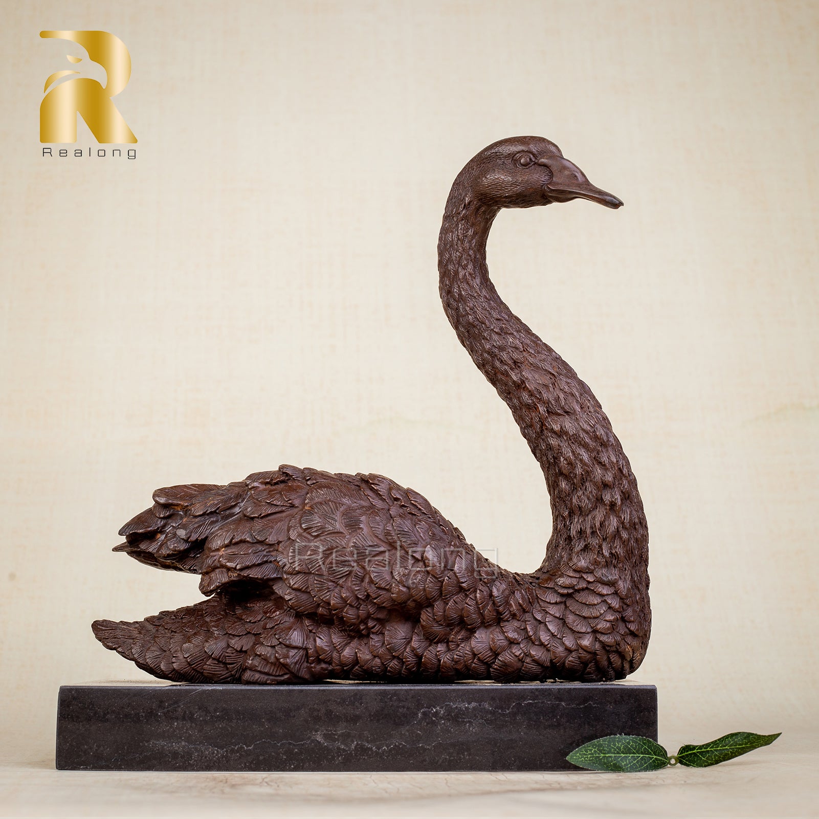 Swan Statue For Home Decor,European Style Bronze Swan Statues Indoor Ornament, Animal Sculptures For Decorative Swan Figurines 100% Bronze Swan Ornaments