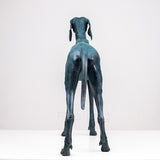 Bronze Dog Statue Modern Art Bronze Dog Sculpure Animal Bronze Figurine For Home Office Decor Crafts Large Ornament Gifts
