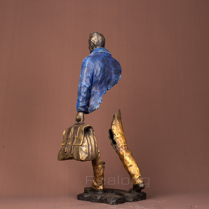 Bruno Catalano Bronze Traveler Sculpture The Traveler Man Statue Classic Art Craft For Home Hotel Decor luxurious Gifts