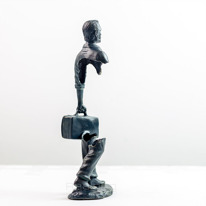Famous Bruno Catalano Statue Bronze Traveller Sculpture Abstract Travel Man Bronze Statues Figurine Collectible Art Home Decor