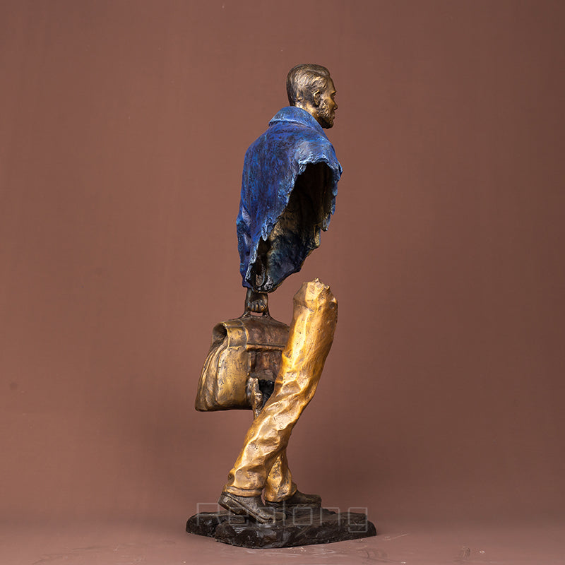Bruno Catalano Bronze Traveler Sculpture The Traveler Man Statue Classic Art Craft For Home Hotel Decor luxurious Gifts