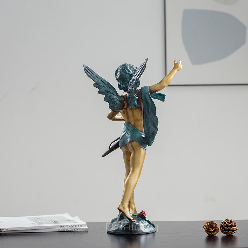 Bronze Cupid Sculpture Famous Love God Eros Bronze Cupid Statue Greek Mythology Angel Sculptures
