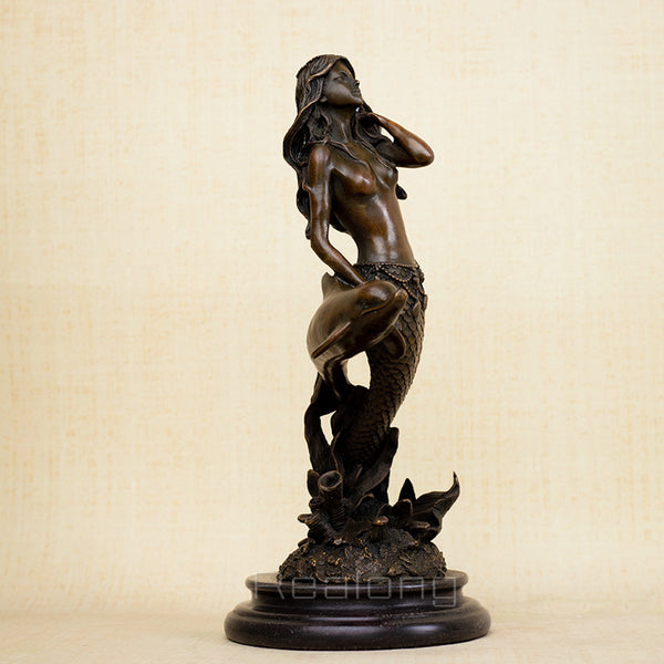 Bronze Mermaid Sculpture Classical Bronze Mermaid Statue Famous Bronze