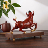 Feng Shui Fortune Wall Street Bull Statue, Bronze Sculpture Home Decoration Brass Bull Represents Good Luck Of Career And Wealth