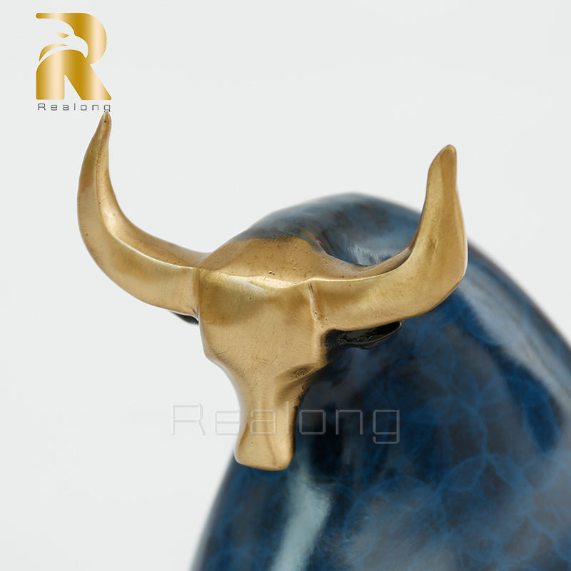 Bull Statue Bronze Sculpture Feng Shui Bull 100% Bronze Casting Home Decor Art Collection