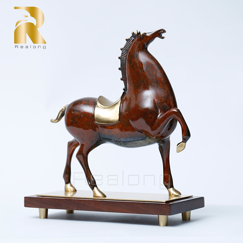 Horse Bronze Statue For Home Decor Animal Ornament 100% Bronze Sculpture Horse Art Figurine Decorative Sculpture