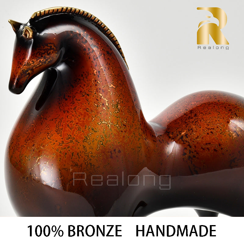 Bronze Horse Statue Sculpture Home Decor Bronze Sculpture Statue Animal Figurines Handmade Art Collection