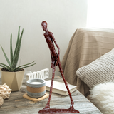 11.8" Walking Man Bronze Sculpture - Masterpiece by Giacometti, Suitable for Home Decor, Office, and Unique Gift for Special Occasions