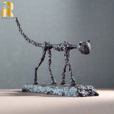 Bronze Cat Statue Antique Giacometti Bronze Animal Sculpture Handmade Abstract Figurines Art Decor Gift Collectible