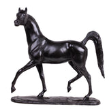 Handcrafted Arabian Horse Bronze Sculpture – 15" Solid Bronze Stallion Statue – Premium Equestrian Decor for Executive Office & Luxury Home – Available in 5 Custom Colors