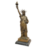 Statue of Liberty Bronze Collection - 11" to 31.5" Lady Liberty Sculptures - Solid Hot-Cast Bronze Patriotic Art - Heritage Brown & Verdigris Blue Variants - Museum-Quality Historical Decor for Home & Executive Office