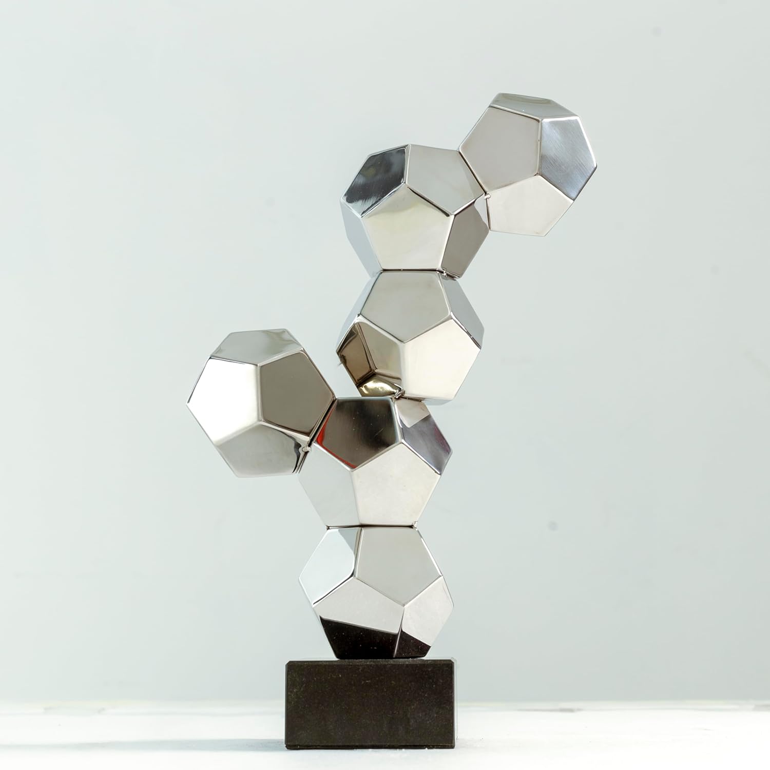 16.1'' Modern Creative Stainless Steel Geometric Sculpture Device Desktop Decoration Hotel Decoration