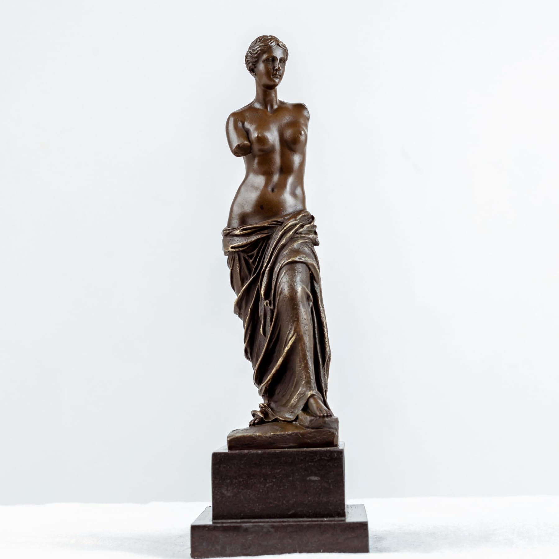 Classic Bronze Venus de Milo Sculpture,Greek Goddess Aphrodite Figurines Bronze Statue and Sculpture for Home Office Decor and Precious Gift