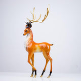 The Enchanted Forest: Hand-Painted Artisan Bronze Deer Collection – Vibrant Wildlife Fine Art for Luxury Home & Garden Decor